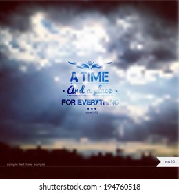 Vector summer background with place for your text. Landscape. Summer Time.
