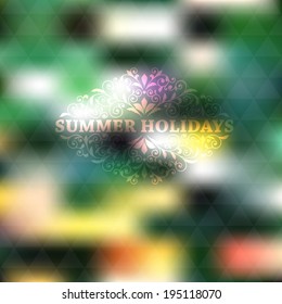 Vector Summer Background, place for your text, fully editable eps 10 file with gradient mesh and transparency effects