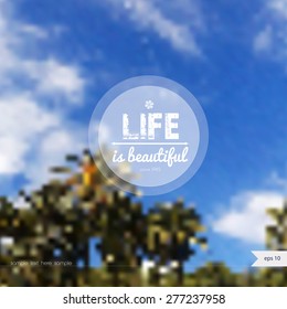 Vector summer background with place for your text. Landscape. Summer Time.