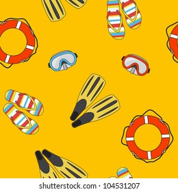 Vector summer background, seamless pattern