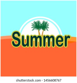 
Vector Summer Background. with a theme on the beach.