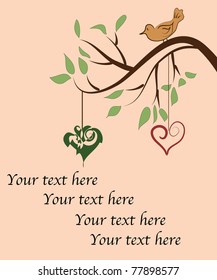 vector summer background with tree.