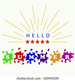 Vector of summer banner symbol or icon