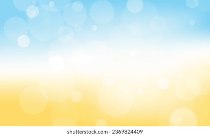 Vector summer bokeh effect background.