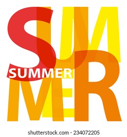 Vector summer. Broken text