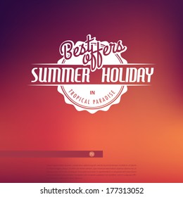 vector summer card original detailed message for your summer design holiday summer nature star tour conceptual scene travel red earth view orange tropic sea sun recreational seashore seaside vista lig