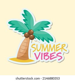 Vector summer cards with fruits and phrases. Beautiful posters, stickers for kids t-shirts, rooms, or bedrooms. Backgrounds with summer fruits, ice cream, trees, and sun. Hand-drawn letters.