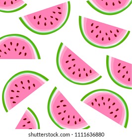 Vector summer cards set with watermelon. 