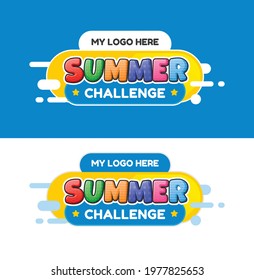 vector summer challenge games promotion logo