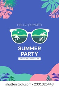 Vector Summer Concept Poster Layout