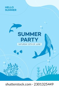 Vector Summer Concept Poster Layout