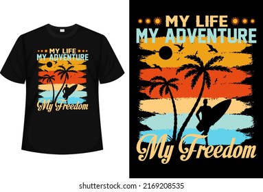 Vector Summer day t-shirt design