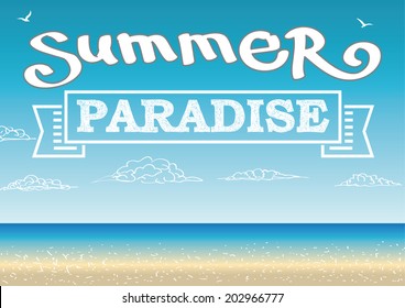 Vector summer design template. 