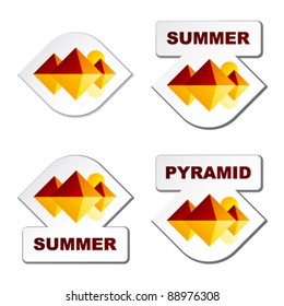 Vektorklebekleber für Sommernebelpyramide