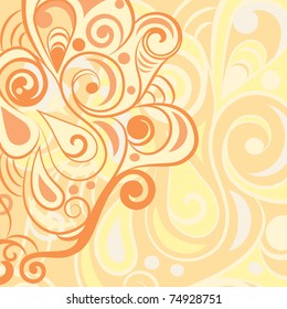 vector summer floral abstract  background