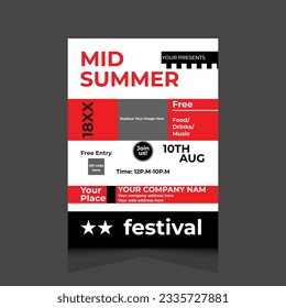 Vector Summer Flyer Design Template 