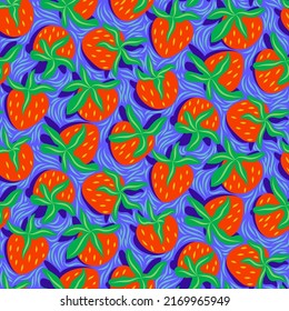 vector summer fruit pattern in bold and colorful style, summer fruits pattern for surface design