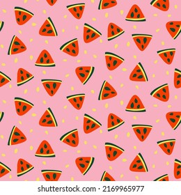 vector summer fruit pattern in bold and colorful style, summer fruits pattern for surface design