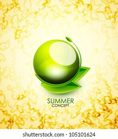 Vector summer green water concept