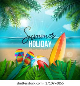 Vector Summer Beach Party Flyer Design Stock Vector (Royalty Free ...