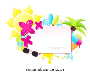 Vector summer holiday label