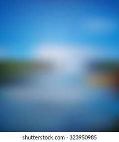 Vector summer holiday tropical sea or ocean beach blurred vector background.