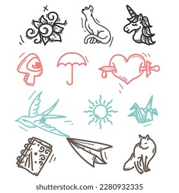 Vector summer holidays design elements.