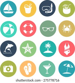vector summer icon in flat style