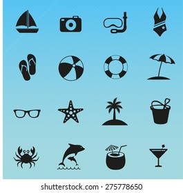 Vector summer icon on background