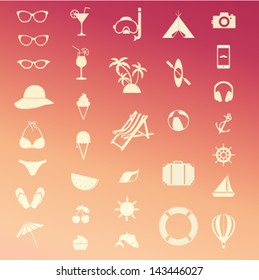 Vector summer icon set