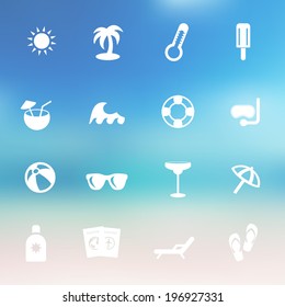 Vector summer icon set