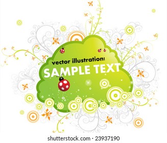 Vector summer illustration for spring design.