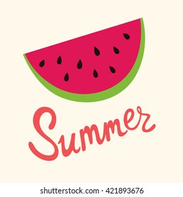 Vector summer illustration with Watermelon