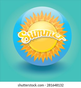 vector summer label. summer background