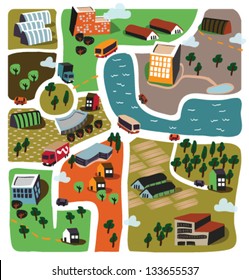 Vector summer landscape