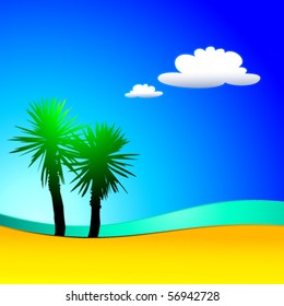 Vector summer landscape