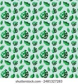 vector summer leaf pattern background