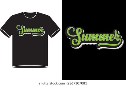 Vector summer lettering typography t shirt design .