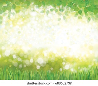 Vector summer nature  background.