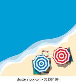 Vector summer on the beach, background
