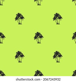 vector summer palm print. seamless beach palm print on green background. abstraction on clothes