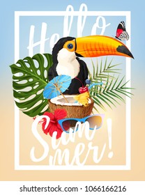 Vector summer party card