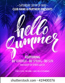 Vector summer party poster background