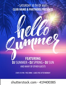 Vector summer party poster background