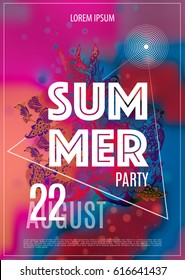 Vector Summer Party Poster Background. Summer Party.