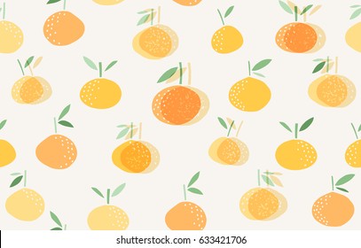 Vector summer pattern with fruits. Seamless pattern