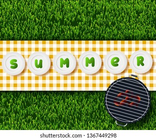 vector summer picnic design