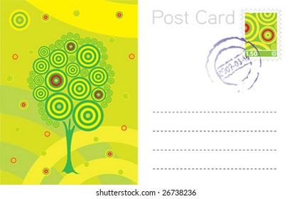 Vector summer post card template
