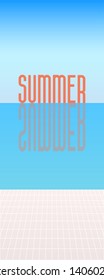 Vector summer postcard, banner, card.