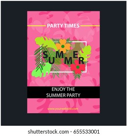 vector summer poster